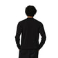 Noir Deep Black Long Sleeve Henley T-Shirt
