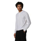 Crisp White Long Sleeve Henley T-Shirt